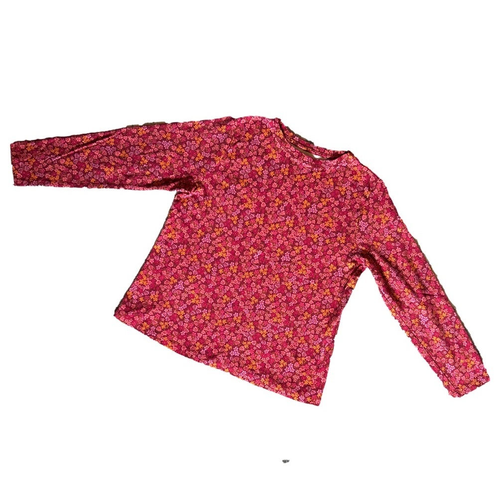 Isaac Mizrahi Pink and Orange Long Sleeve Tee
